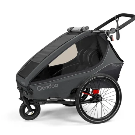 Qeridoo Kidgoo2 Kinderfahrradanhänger - Steel Grey
