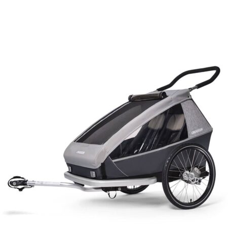 Croozer Kid Keeke 2 Kinderanhänger - 2 Kinder - stonegrey