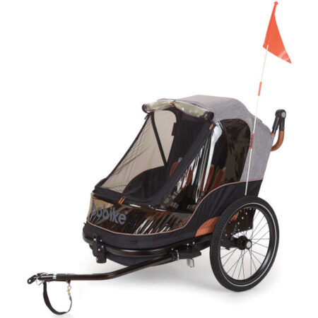 Kinderanhänger Trailer Moobe Grey Bobike